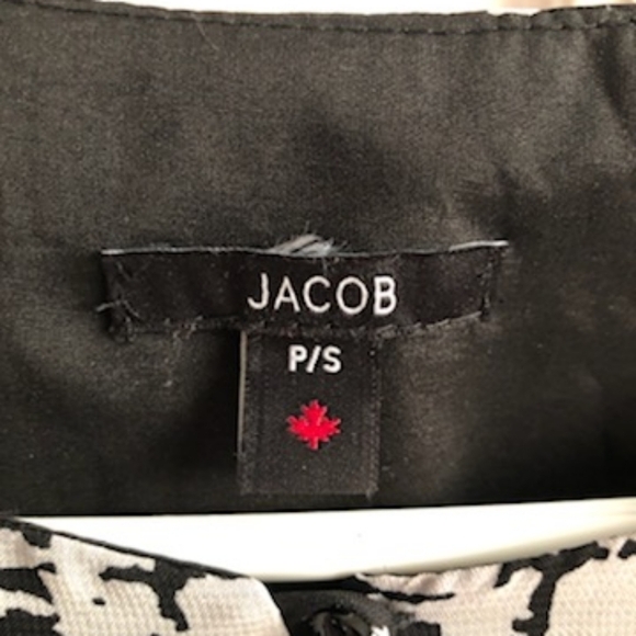 Jacobs summer sleeveless black dress size S. Black bottom, black & white office - Picture 2 of 5